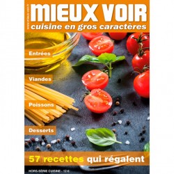 Magazine de cuisine gros caractères