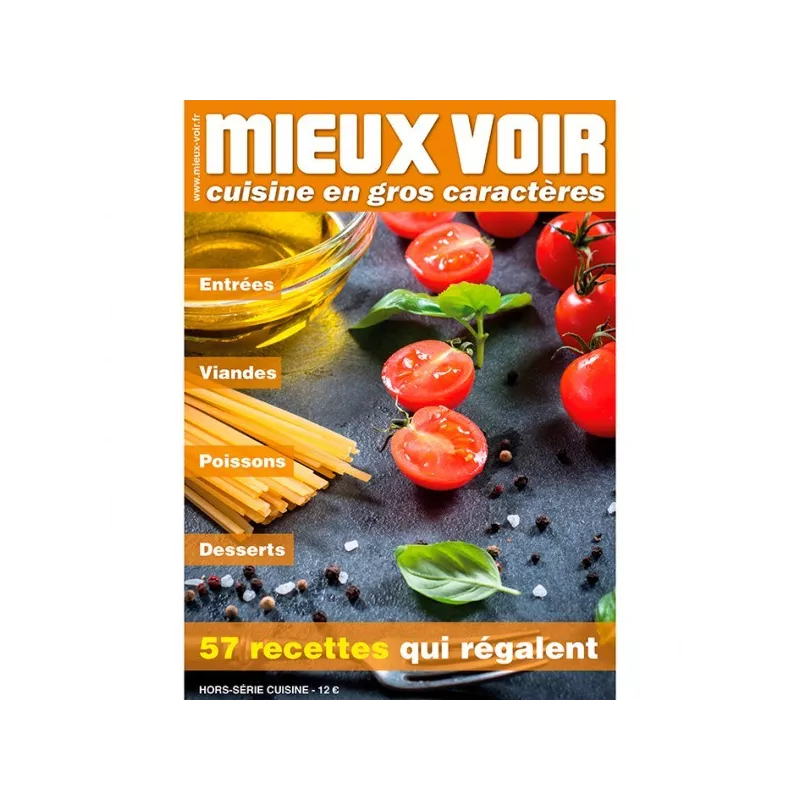 Magazine de cuisine gros caractères