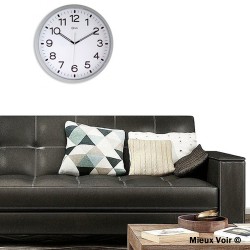 Horloge grand format (40cm) conçue pour basse vision - Mieux Voir