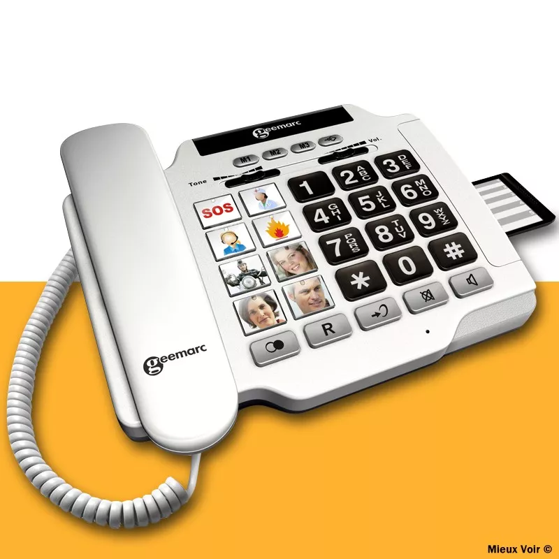 Téléphone seniors à grosses touches - Geemarc Photophone 100