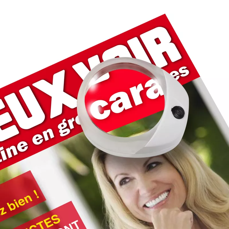Leuchtturm LU35 - Loupe à poser éclairante 10x