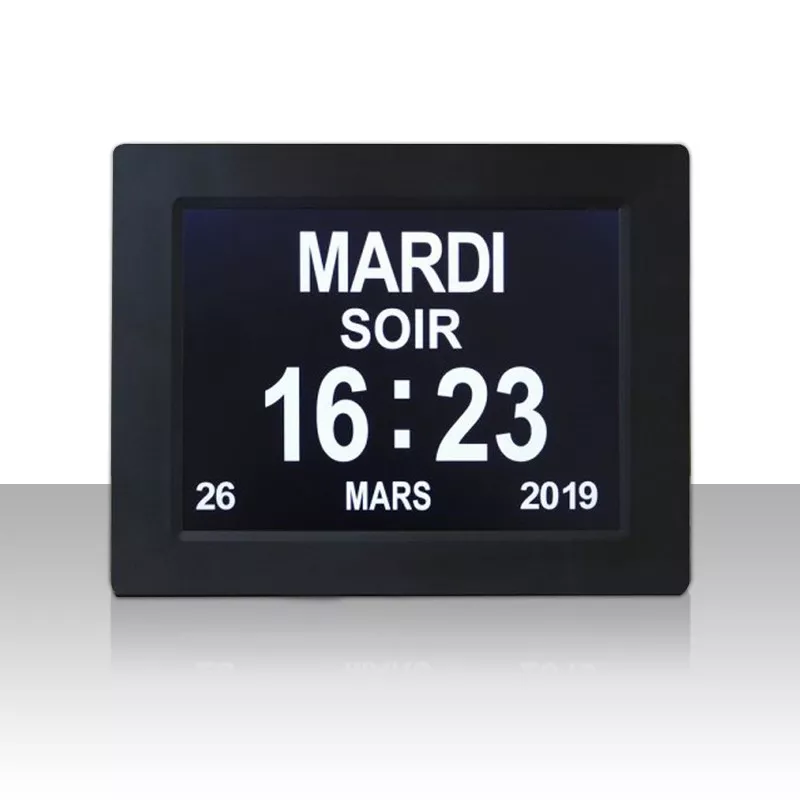 Horloge cadre calendrier pour malvoyant