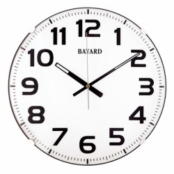 Horloge blanche gros chiffres - Bayard