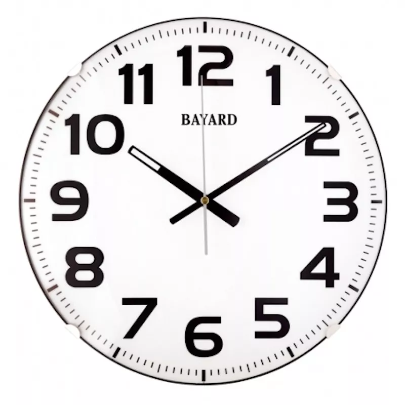 Horloge blanche gros chiffres - Bayard