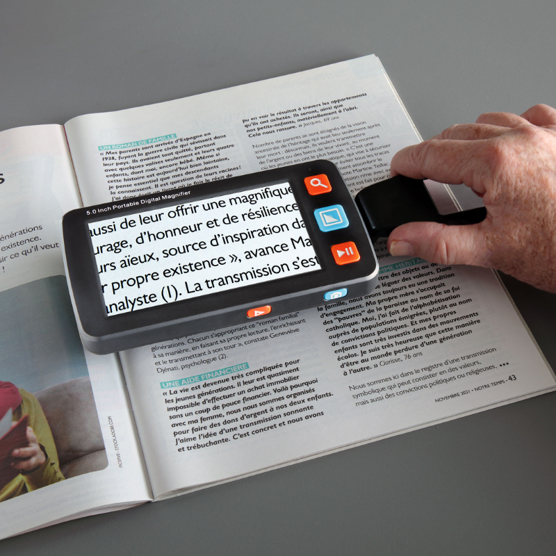 Loupe électronique MV7 – 32x DMLA basse vision | Mieux Voir