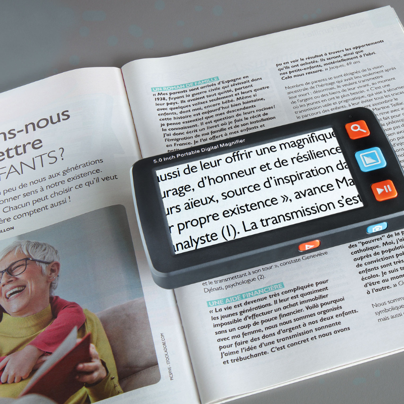 Loupe électronique MV7 – 32x DMLA basse vision | Mieux Voir