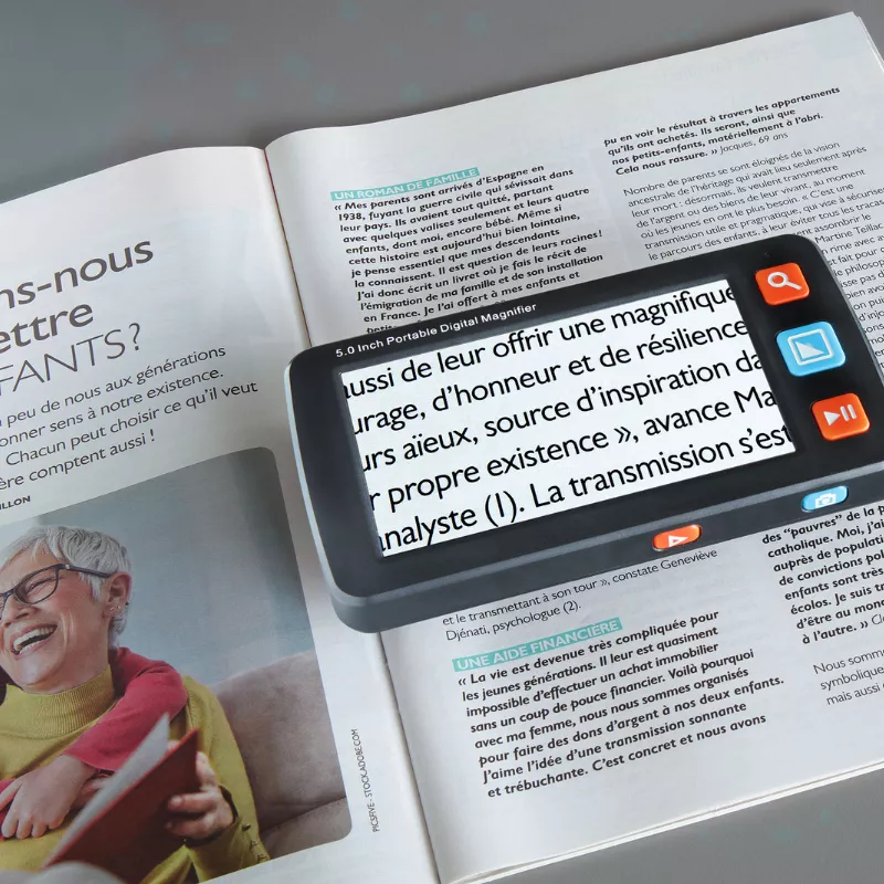 Loupe électronique MV7 – 32x DMLA basse vision | Mieux Voir