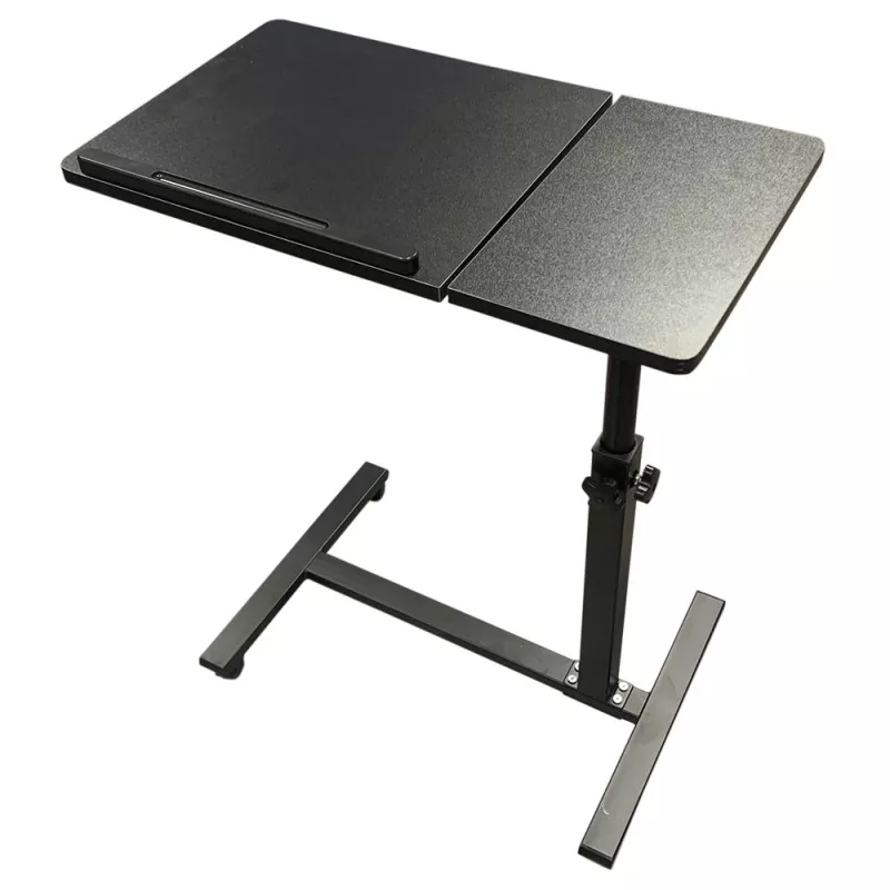 Table de lit réglable sur roulettes