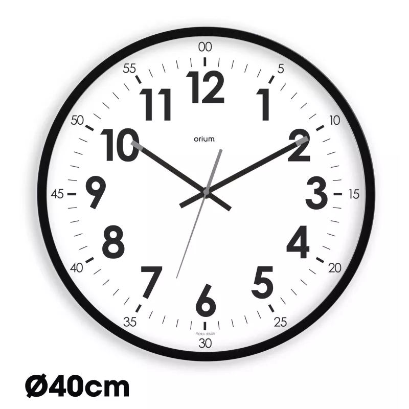 Horloge Silencieuse Noire - Orium