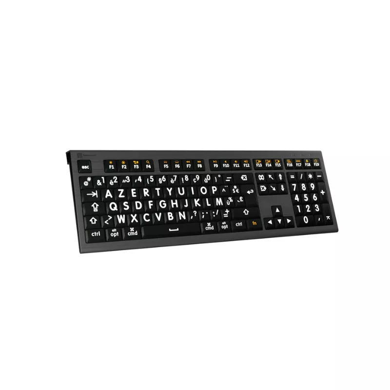 Logickeyboard Astra2 - Clavier retroéclairé gros caractères pour Mac