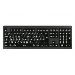 Logickeyboard Astra2 - Clavier retroéclairé gros caractères pour Mac