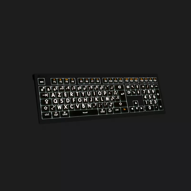 Logickeyboard Astra2 - Clavier retroéclairé gros caractères pour Mac
