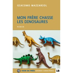 Livres en gros caractères - Mon frère chasse les dinosaures-Mieux Voir