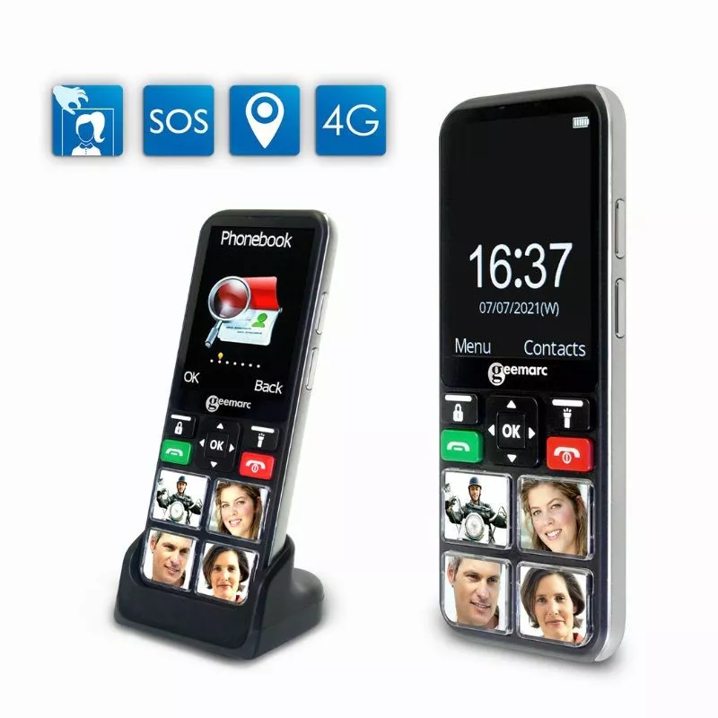 Geemarc CL8000 - Téléphone 4G pour malvoyant