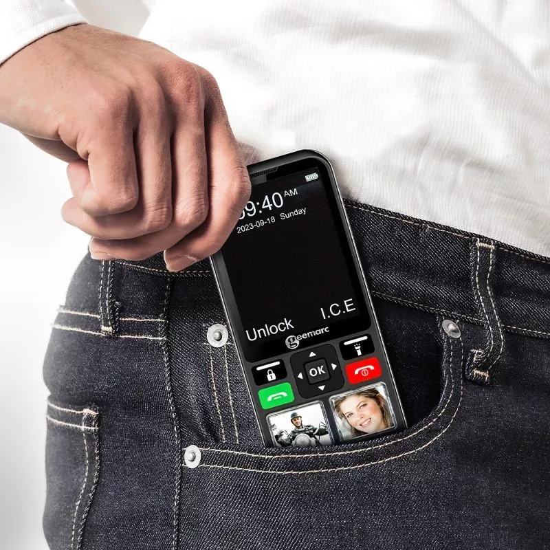 Geemarc CL8000 - Téléphone 4G pour malvoyant