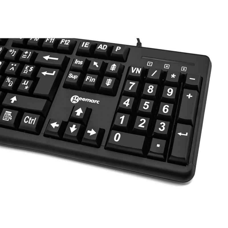 Mini clavier Bluetooth grands caractères pour malvoyant ou senior