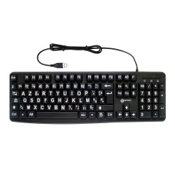 Geemarc - Clavier PC noir à grosses touches