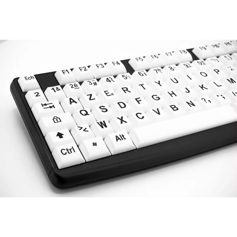 Geemarc - Clavier PC blanc à grosses touches