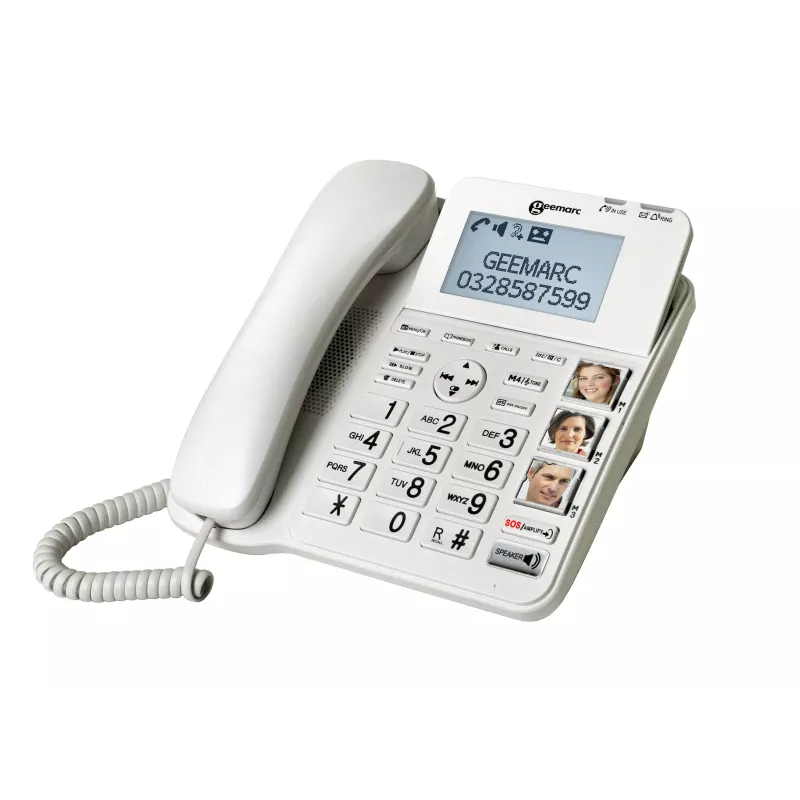 Geemarc CL595 - Téléphone fixe à grosses touches