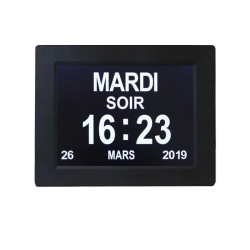 Horloge cadre calendrier pour malvoyant