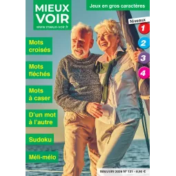 Magazine de jeux en gros caractères : mots fléchés, croisé, sudoku