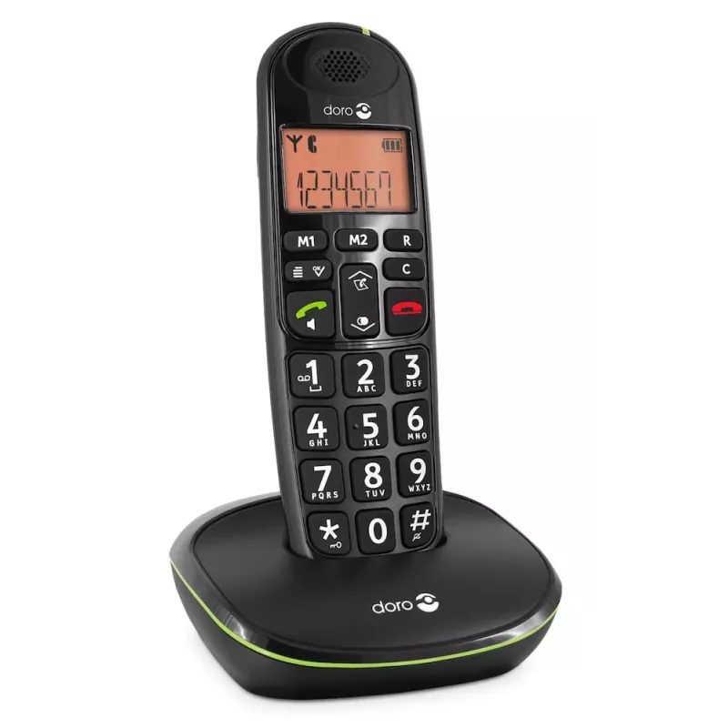 Doro PhoneEasy 100w – Téléphone sans fil senior amplifié 30 dB