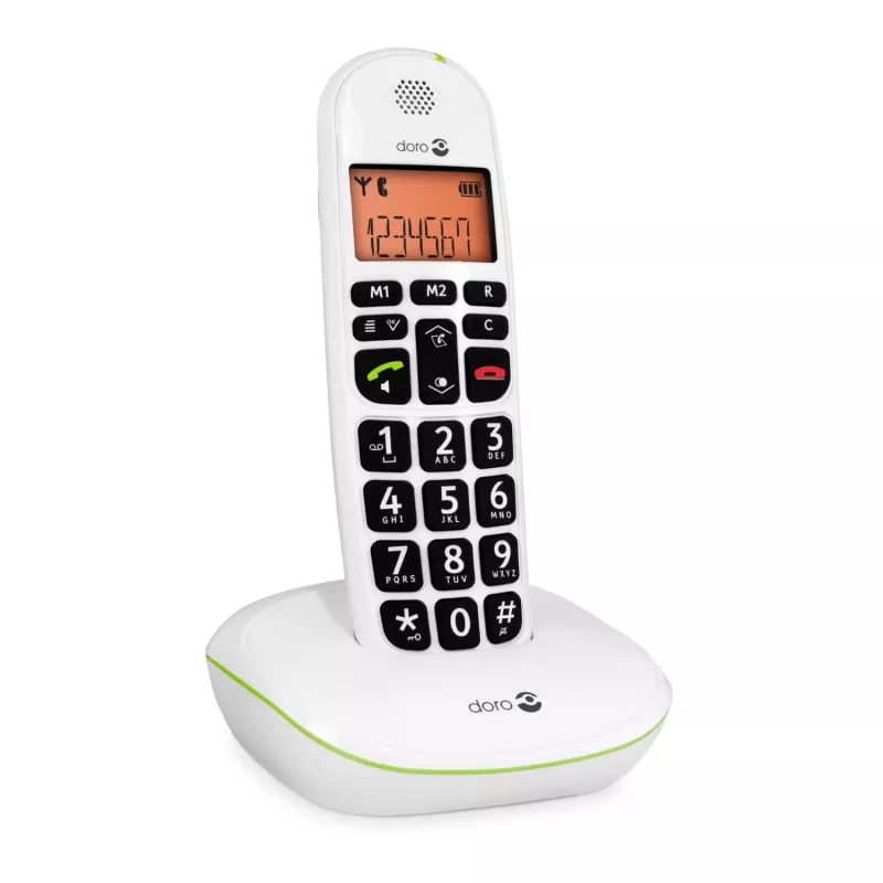 Doro PhoneEasy 100w – Téléphone sans fil senior amplifié 30 dB