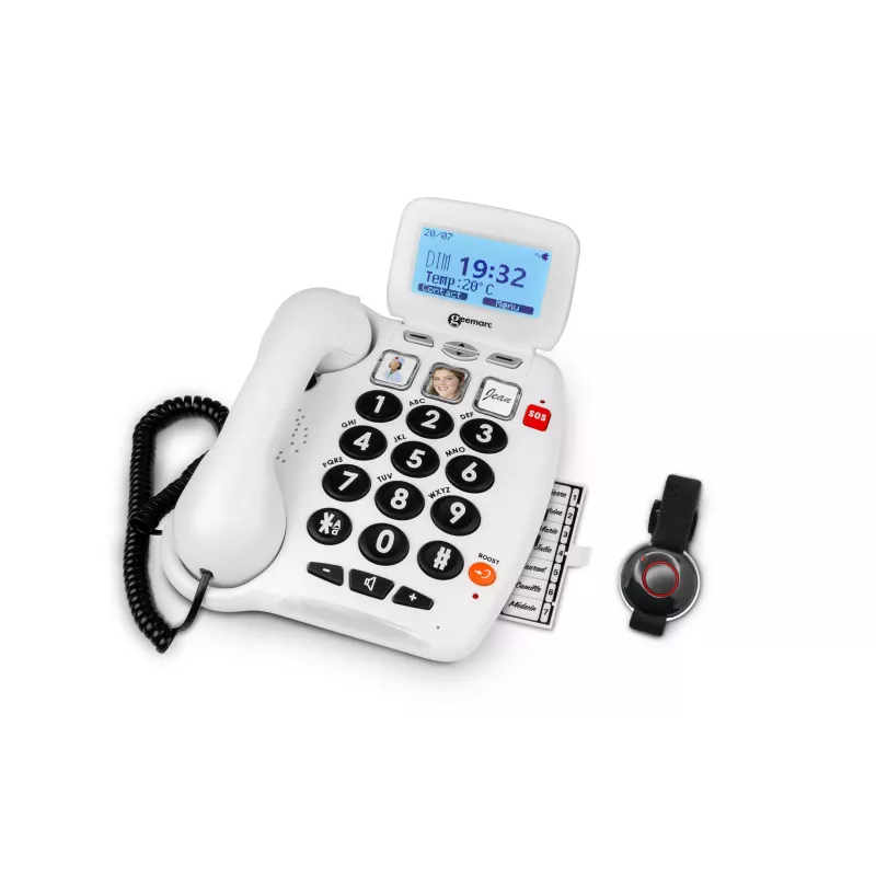 Téléphone senior SOS Geemarc SERENITIES 100 amplifié 40 dB