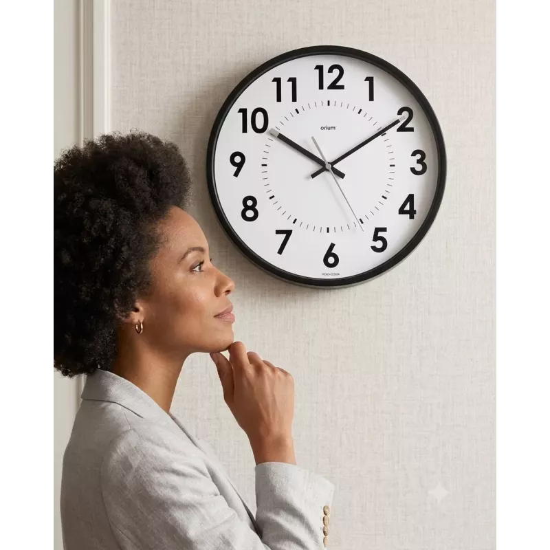 Horloge silencieuse Abylis - Noir