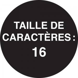 Taille de caractères: 16