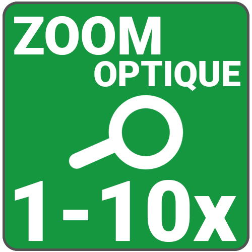 zoom optique 1 a 10x